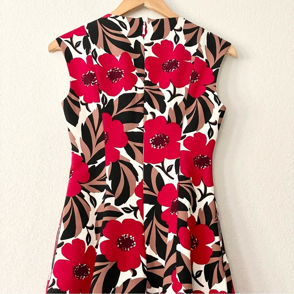 Kate Spade Dress Desert Muse Poppy Field Structured Midi ASO Celeb Event Wedding